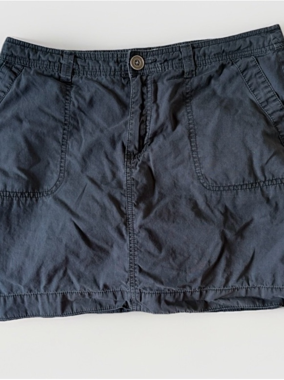 Croft & Barrow Black Cotton Cargo Skort 10P Petite Casual Travel Coastal Hiking